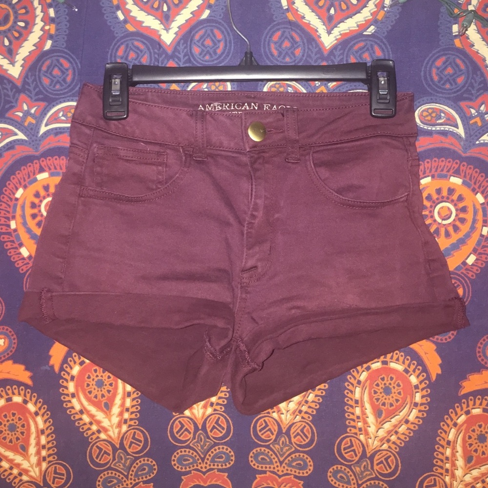 ☀️SALE☀️ American Eagle Burgundy High Rise shorts!