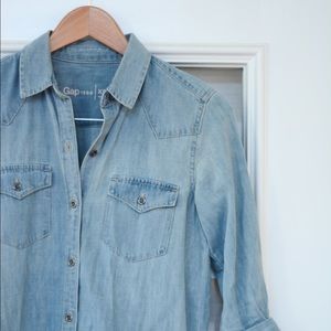 Gap Buttondown Chambray Dress