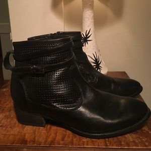Black Buckled Booties