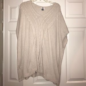 Oversized nude sweater