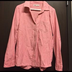 Old Navy, Coral, Button-Up, Collared Shirt