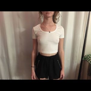 American Apparel White Crop Top