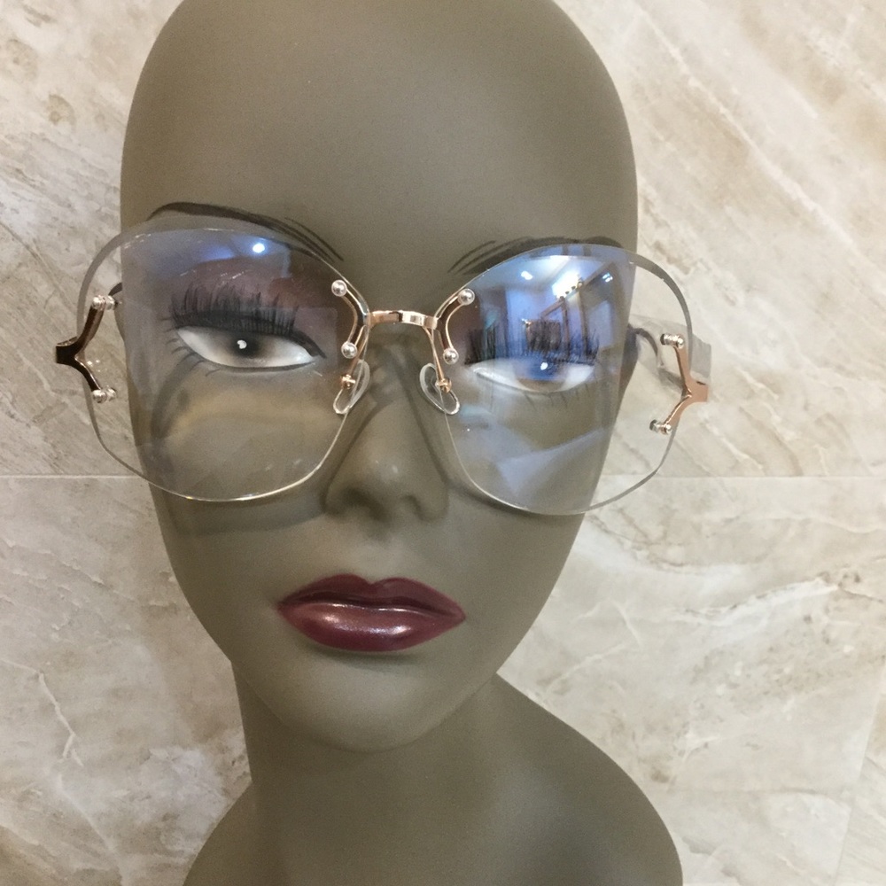 Vintage oversized sunglasses (GOLD)