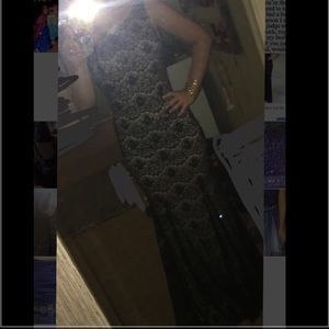 Black,cream backless lace B.Darlin dress