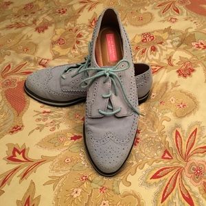 Isaac Mizrahi blue suede oxfords-size 7