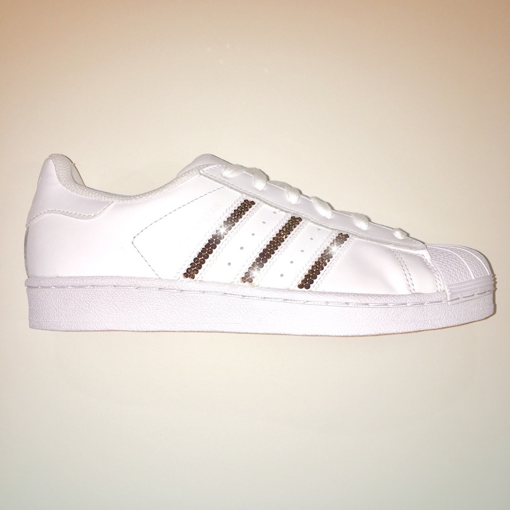 Swarovski Adidas Superstars Shoes with Rose Gold