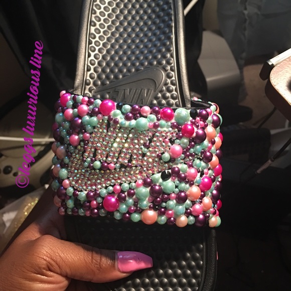 diy bling nike slides