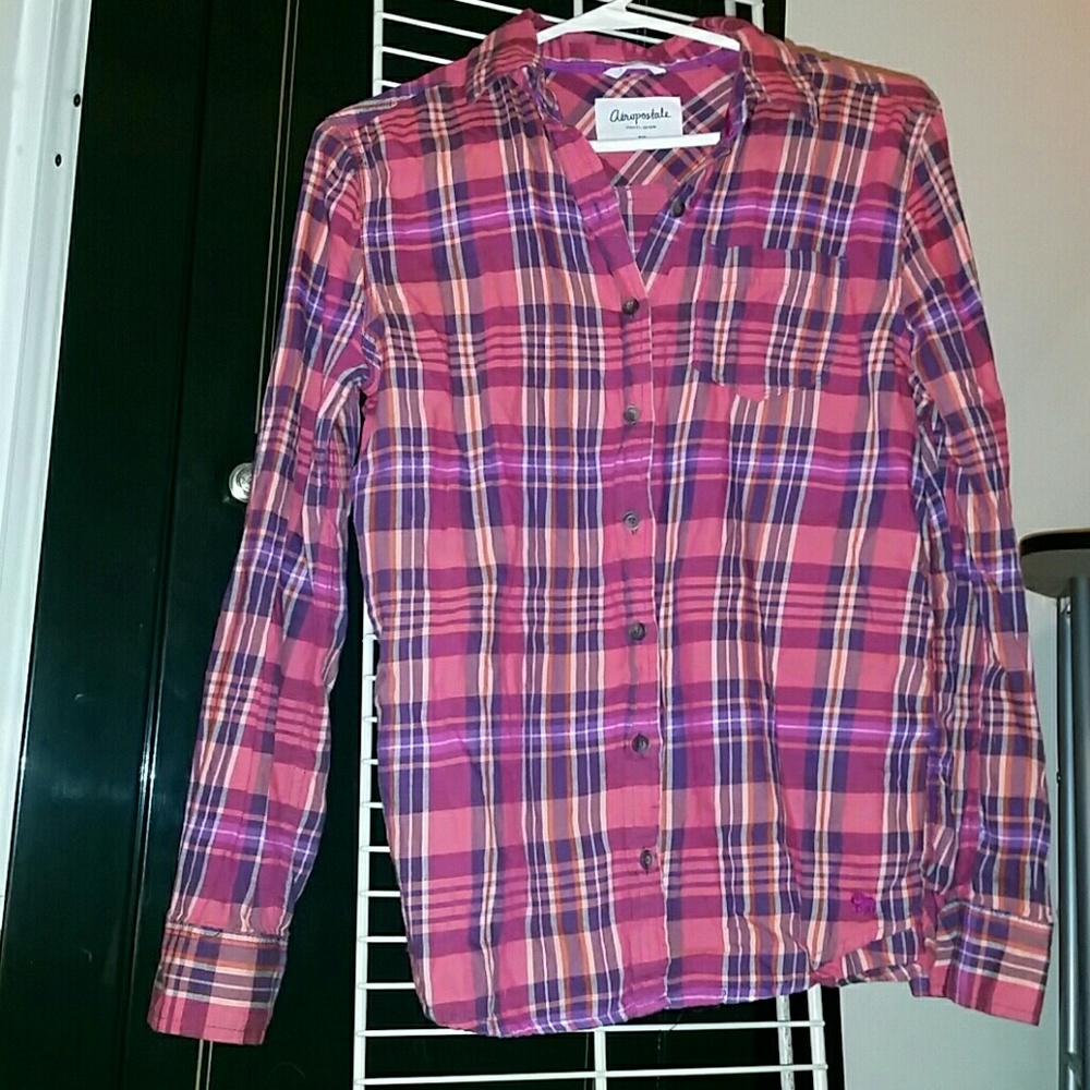 Bright Orange & Purple Flannel