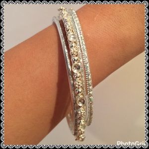 Beautiful Bead Bangle Bracelet Set of 4 ✨