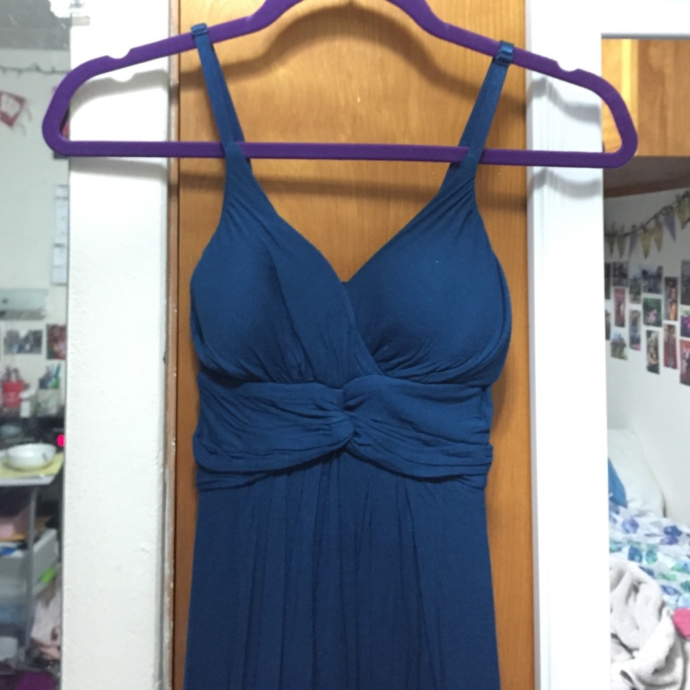 Strapped teal dress!