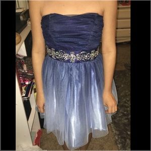 Blue ombré short dress