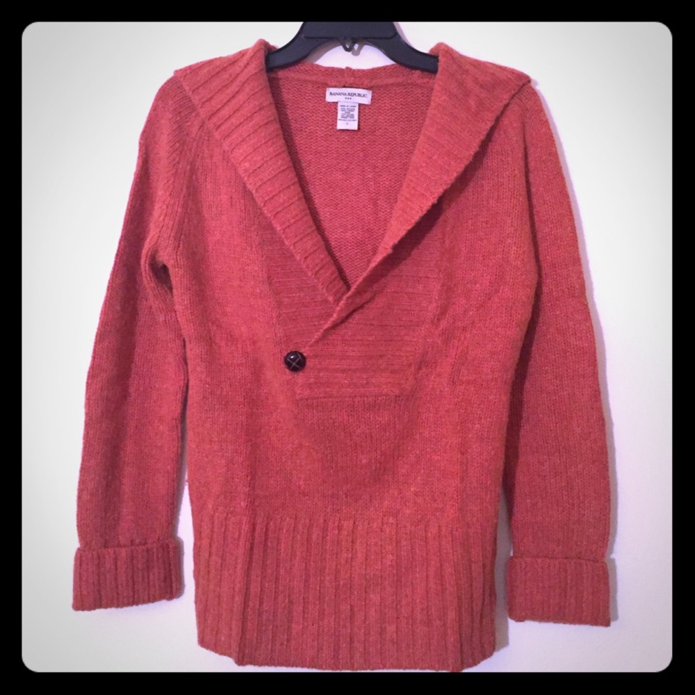 Banana Republic wool sweater with hoodie
