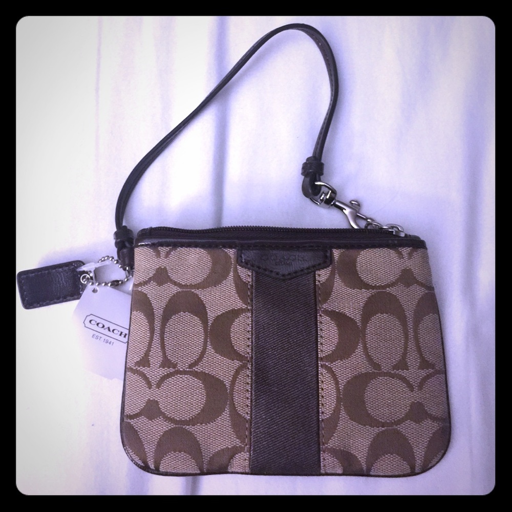 Coach zipper wristlet