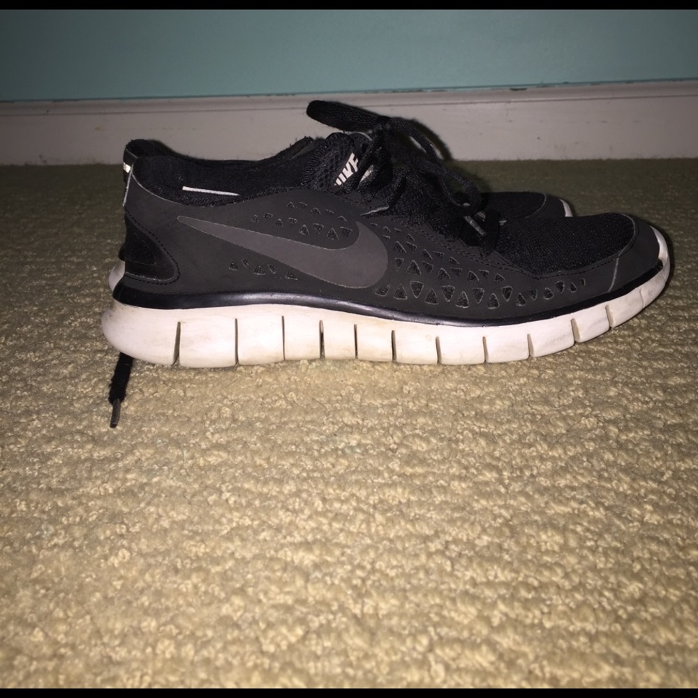 Black Nike running shoes