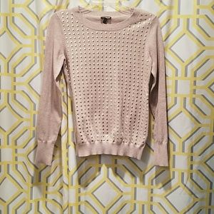 Beige sweater with gold studs