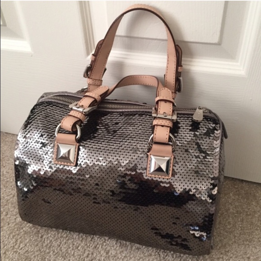 Michael Kors - Silver sequin satchel purse