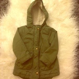 Army green toddler coat