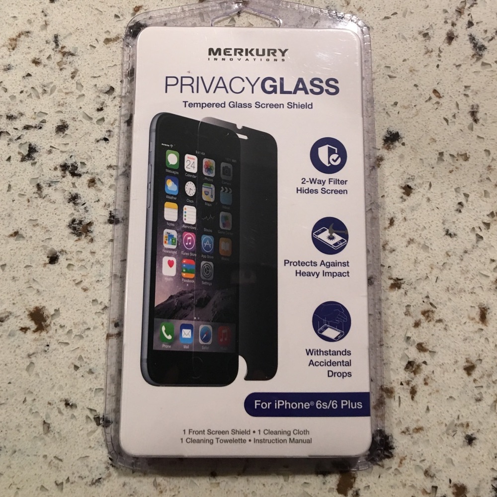 Merkury Privacy Temper Glass Screen Shield.