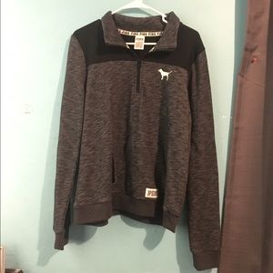 Pink vs High low half zip