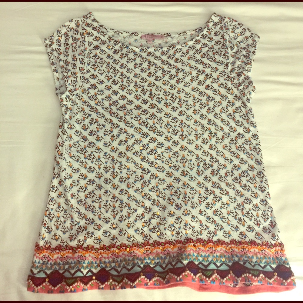 Calypso St. Barth Zahara Sequin Embellished Tee