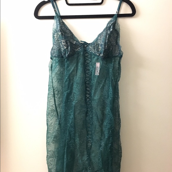 Victoria's Secret Other - NWT short lace teddy with tie back