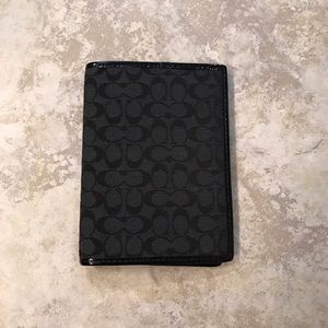 Black Coach signature C passport holder