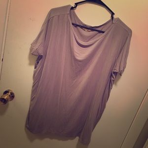 Piko Grey Short-Sleeve Tunic Top