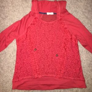 Orange pullover hoodie