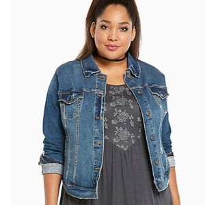 Distressed denim jacket