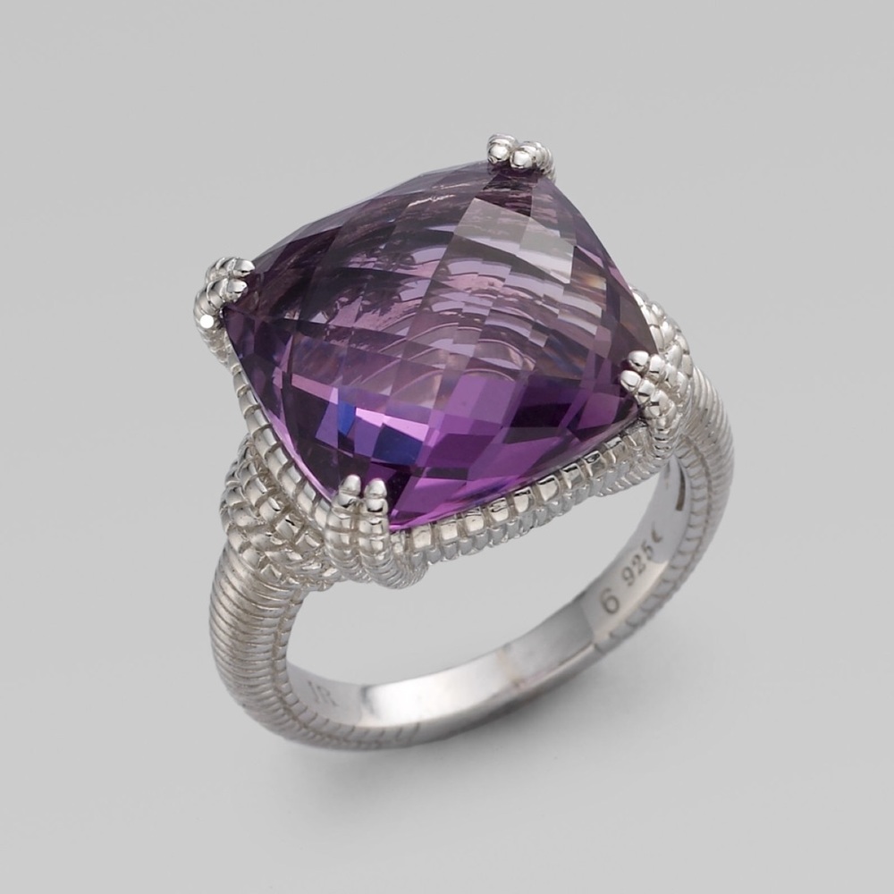 Judith Ripka Amethyst Sterling Silver Ring