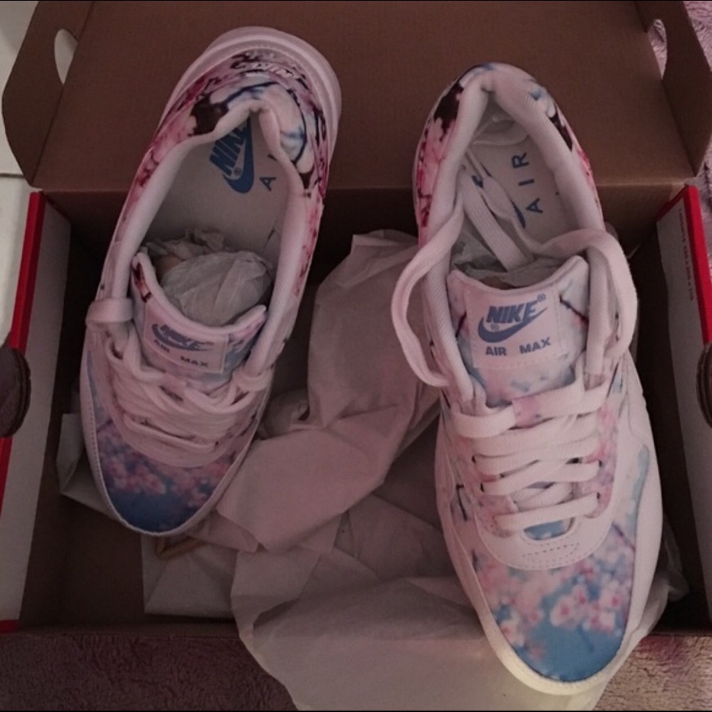 Custom Nike Cherry Blossom sneakers.