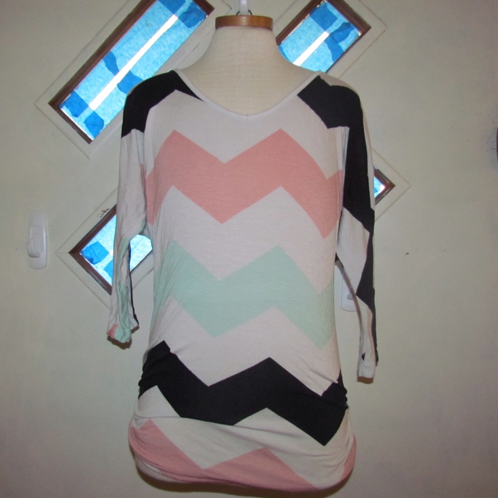 Chevron Rue 21 3/4 Sleeve shirt