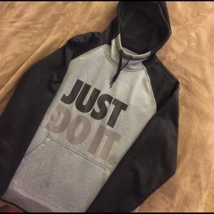 Black & grey Nike hoodie--- great condition