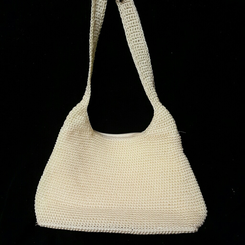 Cute yellow crochet purse