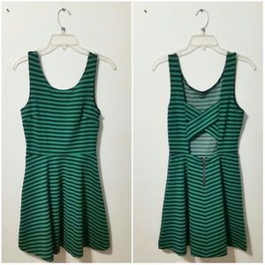 NWT American Eagle Outfitters Green Striped Dress