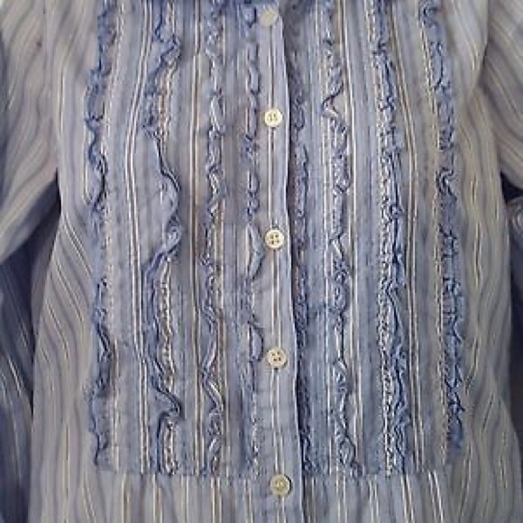 J. Crew Women's ruffled button up shirt - Picture 2 of 3