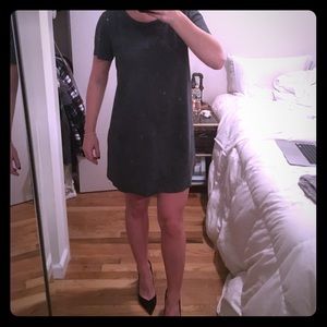 Suede forest green dress