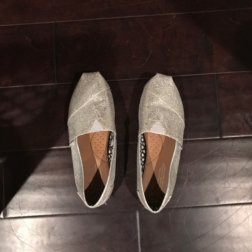 Silver glitter Toms