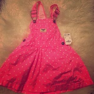 Oshkosh pink polka dot dress