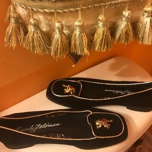 Beverly Feldman Black Flats