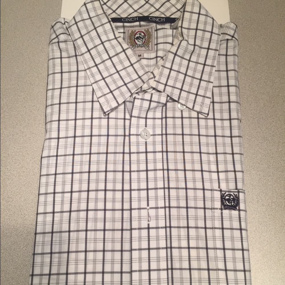 Men's Cinch Plaid Western Button Up