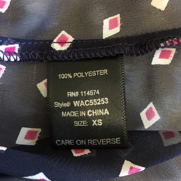 •SOLD• Anthropologie Pleione Sheer Navy Peplum XS - Picture 7 of 8