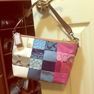 Multicolored cute small coach purse