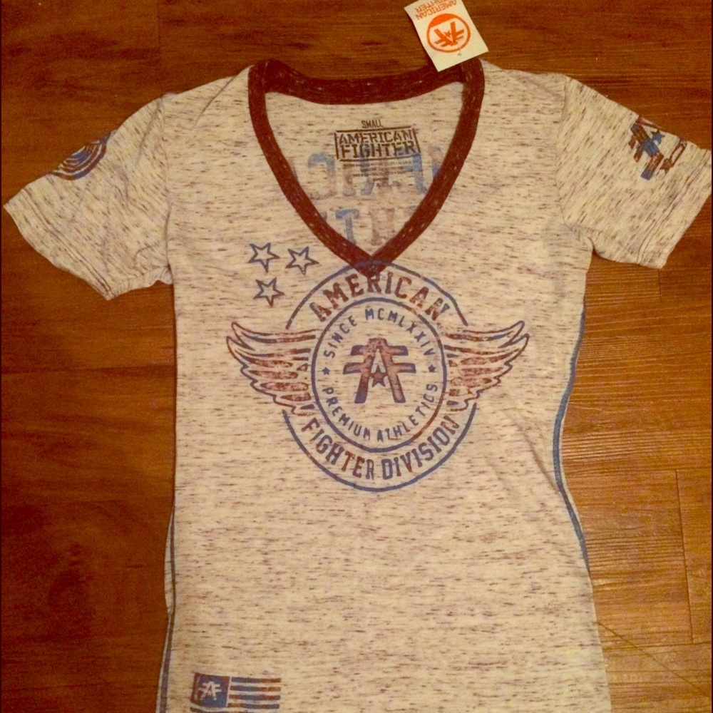 American fighter woman shirt nwt