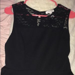 Black, peplum top