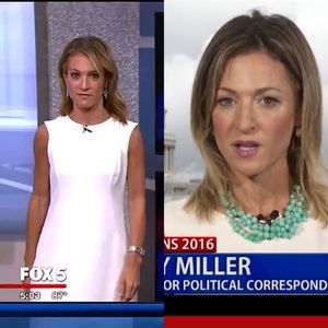 MILLY white dress, like new. Black zipper on back.