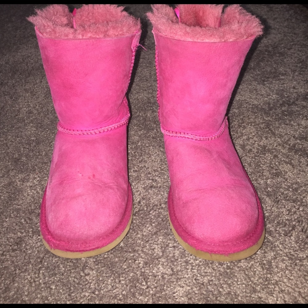 Authentic Pink Bailey Bow Uggs