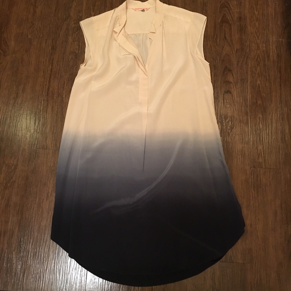 NWOT Rebecca Taylor Ombré Silk Shift Dress Size 6 - Picture 4 of 6