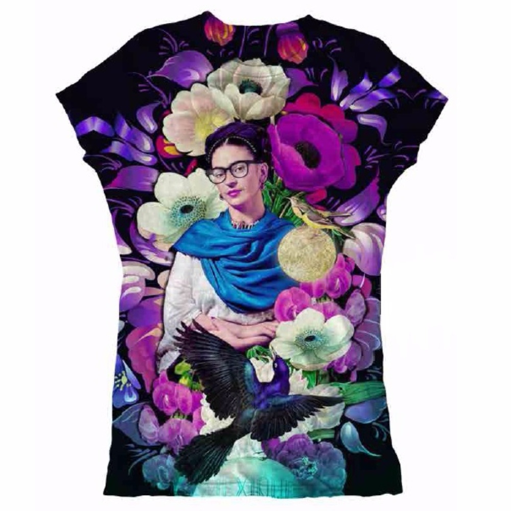 Frida Kahlo Paloma Negra Printed T-Shirt