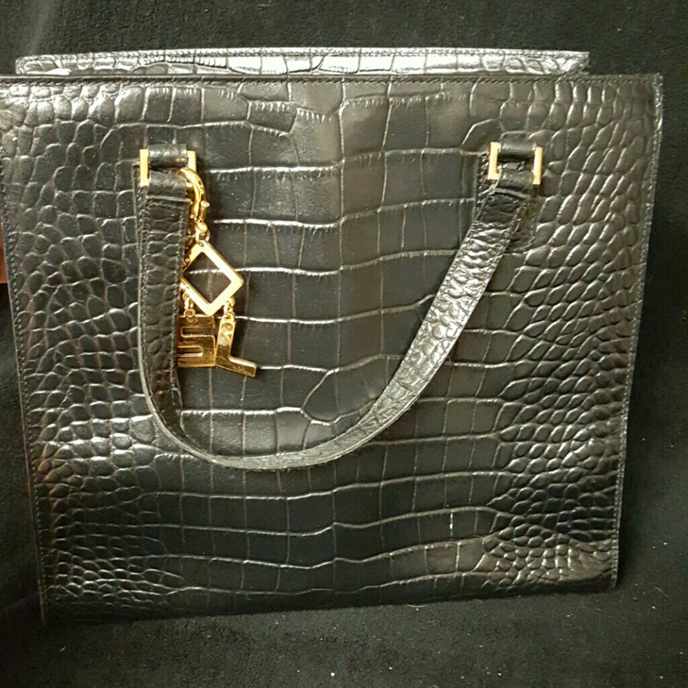 Susan Lucci Black Leather with Leather Trim